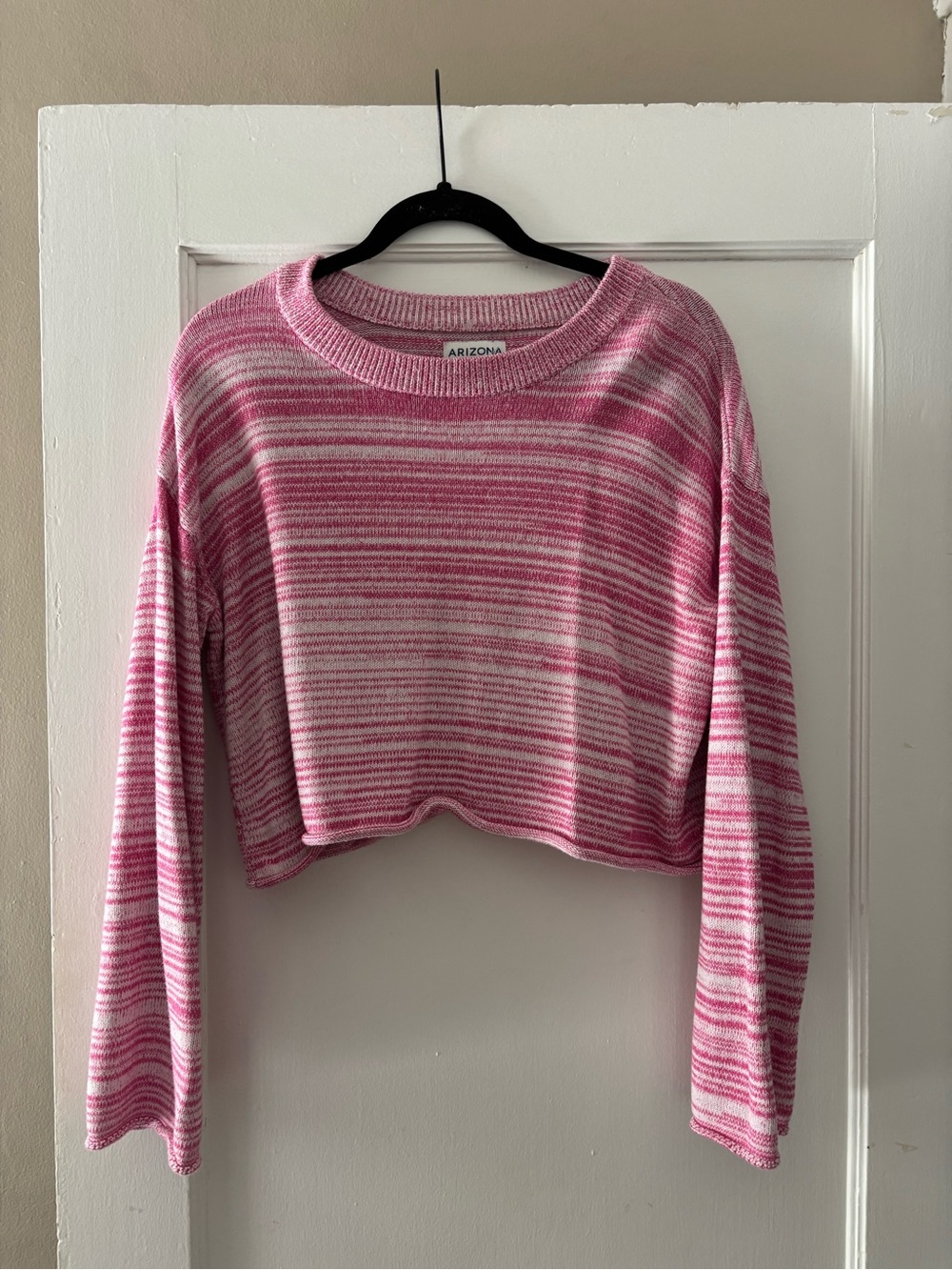 Arizona Jean Company Striped Cropped Sweater